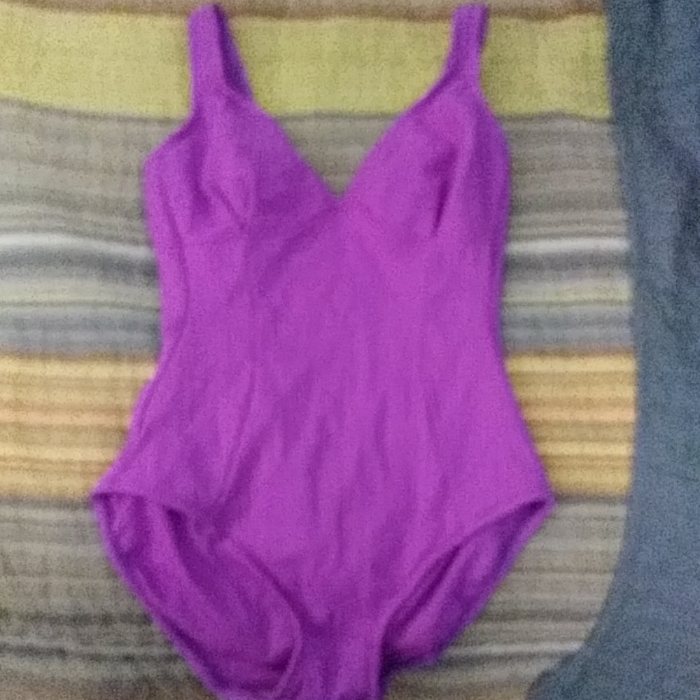 Land's End purple 1 piece swimsuit